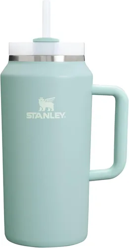 Vista 130 de STANLEY Quencher H2.0 Vaso Térmico con asa y pajilla, 64 onzas, tapa Flowstate de 3 posiciones, gran capacidad para viajes y deportes, vaso de acero