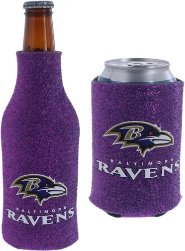 Vista 30 de Soporte aislante para latas y botellas de fútbol americano enfriador de bebidas Huggie (Nueva Orleans (Saints) - Negro) Nueva Orleans (Santos)