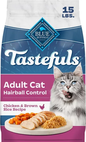 Vista 12 de Blue Buffalo Tastefuls alimento seco para gatos adultos con cuidado del pelo de bola, hecho en Estados Unidos con ingredientes naturales, receta