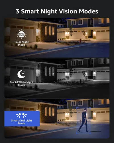 Vista 5 de ANNKE Cámara PoE 4K PT, audio de 2 vías, cámara de seguridad IP de inclinación de 345° de 80° para exteriores, seguimiento automático Lite
