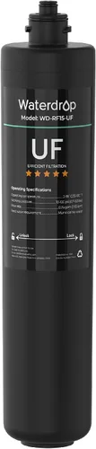 Vista 10 de Waterdrop RF15 Cartucho de filtro de repuesto para filtro de agua debajo del fregadero de 15UA/15UB/15UC, reduce PFOA/PFOS, PFAS, plomo, cloro, mal