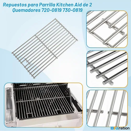 Vista 3 de Kit de repuesto para parrilla de gas de 2 quemadores Kitchen Aid 720-0819