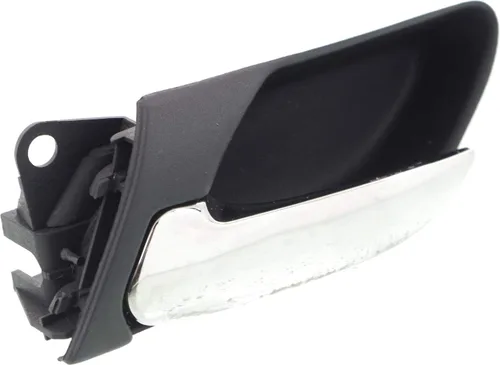 Vista 4 de Manija interior para puerta delantera del lado del conductor, bisel negro con palanca cromada sin orificio de bloqueo de puerta para BMW 320I