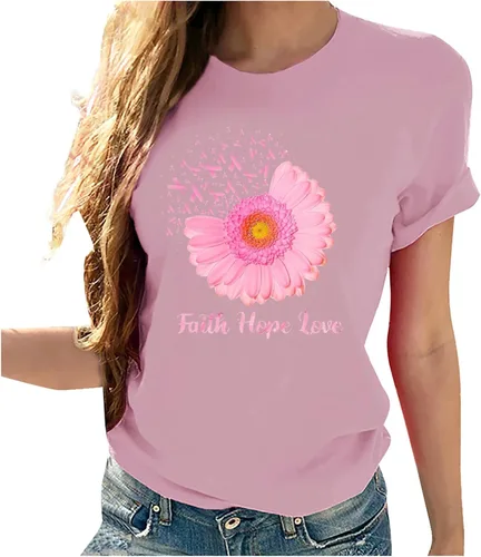 Vista 9 de Camisetas de manga corta con estampado de corazón para mujer, camisetas de ajuste regular, linda y divertida, ropa de regalo 2023