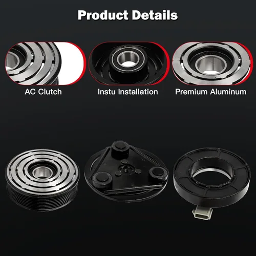 Vista 4 de cciyu Embrague del compresor de aire acondicionado 1993-1997 para Ford E-350 Econoline 7.3L 1993-1997 para Ford E-350 Econoline Club Wagon 7.3L