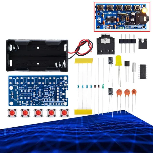 Vista 6 de DIY Kits electrónicos inalámbricos estéreo FM módulo receptor de radio PCB 76MHz-108MHz DC 1.8V-3.6V
