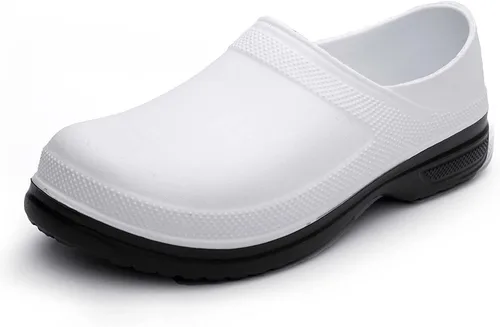 Vista 9 de Meidiastra Zapatos de chef antideslizantes e impermeables para hombre y mujer, zapatos de enfermera, zapatos de lluvia, zuecos de trabajo