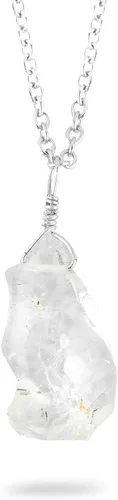 Vista 12 de Colgante delicado de piedras preciosas naturales crudas, collar de piedras ásperas surtidas, hecho a mano, joyería hipoalergénica bohemia