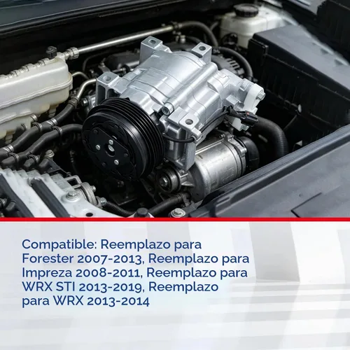 Vista 2 de Reemplazo del compresor de CA para Forester 2007-2013 Impreza 2008-2011 WRX STI 2013-2019 WRX 2013-2014 Reemplazo para CO 11227C