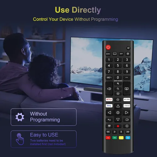 Vista 3 de AKB76040302 - Repuesto de control remoto compatible con LG Smart TV 55UQ7570PUJ 55UQ7070ZUE 86UQ7590PUD 27LQ625S 27LQ600S-WU 27LQ600SWU 27LQ615S