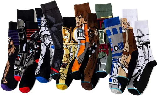 Vista 2 de ASWER Calcetines deportivos de algodón para hombre 12 pares de Star Wars