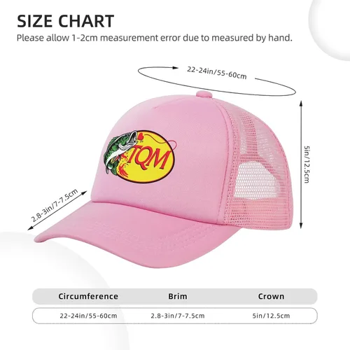 Vista 4 de Ondian Tqm Hat,Regida Gorras Del Pescado Tqm,Fuerza,Tqm Gorra de pescado para adultos Rosa, Rosado