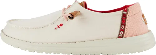 Vista 63 de Hey Dude Wendy Chambray - Zapatos para mujer, mocasines con cordones para mujer, cómodos y ligeros Aurora Blanco 2