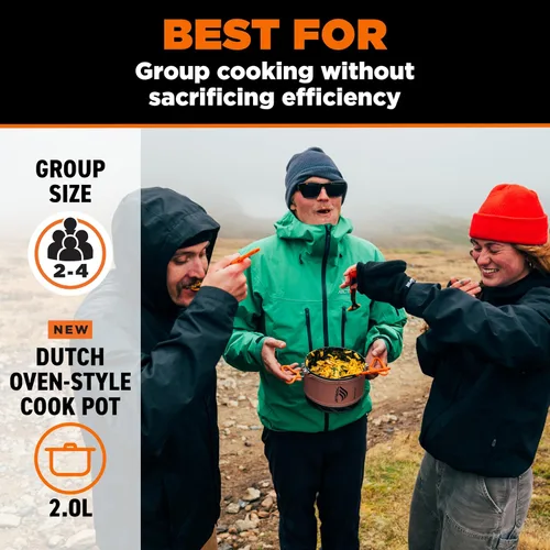 Vista 3 de Jetboil TrailCook - Estufa de camping y mochilero con control de calor ajustable, nuevo para 2026, color marrón