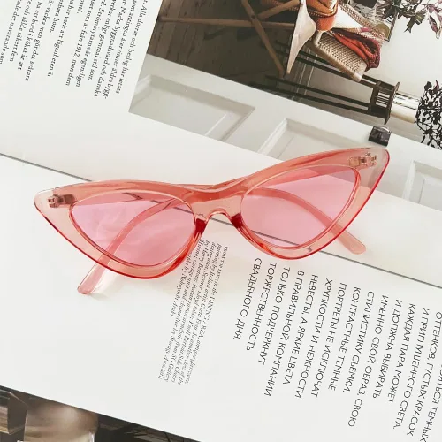 Vista 5 de Gafas de sol para mujer, estilo vintage, montura de plástico, estilo retro, estilo de ojo de gato