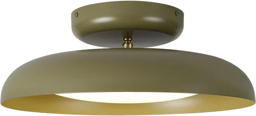 Vista 8 de BISAMIYA Lámpara de techo LED moderna regulable, lámpara de techo semiempotrada de 15.7 pulgadas, lámpara de ángulo ajustable, acento de latón