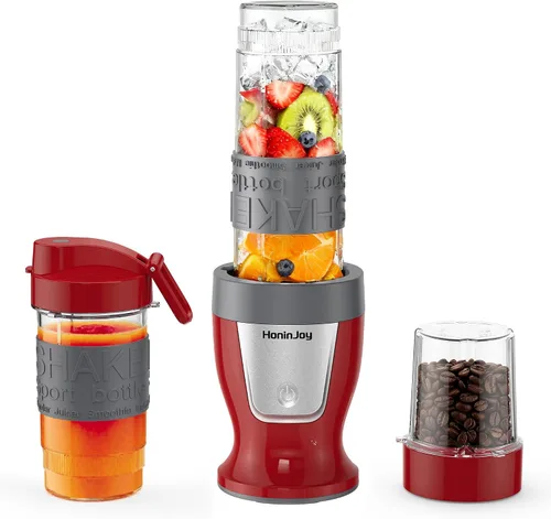 Vista 13 de Licuadora de batidos, licuadora personal de 650 W para batidos y licuados con taza molinillo y 2 tazas portátiles sin BPA (20 onzas + 14 onzas)