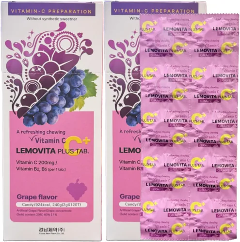 Vista 5 de LemoVita C Plus - Tableta masticable sabor a uva #120 (2 cajas)