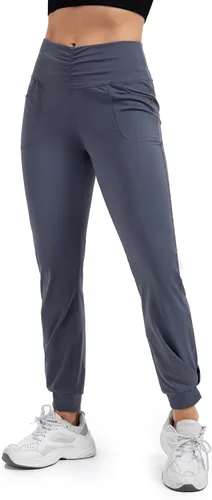 Vista 7 de Blaosn Pantalones deportivos fluidos para mujer con bolsillos, pantalones deportivos de yoga, entrenamiento, leggings casuales para descansar, ropa