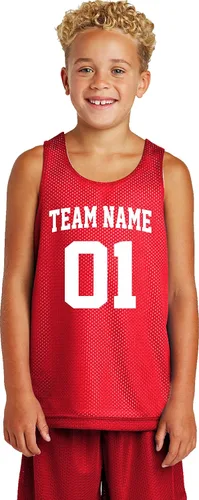 Vista 5 de Custom Basketball Jersey Youth Sizes Add Your Team, Name, & Number Unisex