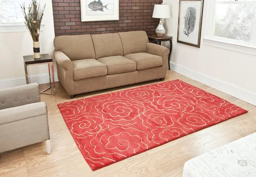 Vista 36 de SAFAVIEH Soho Collection SOH812B - Alfombra decorativa suave de lana y viscosa de 2 x 3 pies, hecha a mano, color azul claro y marfil