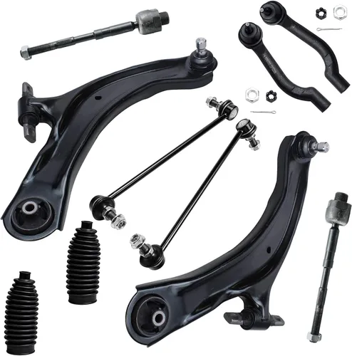 Vista 247 de Detroit Axle - Kit de suspensión delantera de 10 piezas para Chevrolet Trailblazer GMC Envoy 2004-2007 2005 2006 Soportes de brazo de control