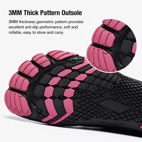 Vista 3 de HIITAVE - Zapatos de agua minimalistas para mujer, de secado rápido, para hacer natación, bucear, surfear, hacer deportes acuáticos, ir a