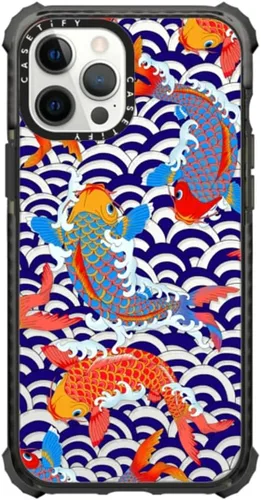 Vista 16 de Funda Ultra Impact de CASETiFY para iPhone 12 Pro Max - Bearly Awake - Negro transparente claro