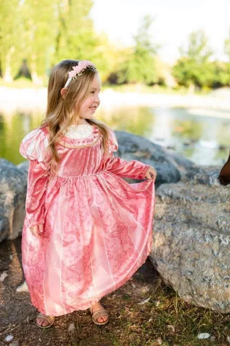 Vista 3 de Little Adventures Disfraz de princesa renacentista coral para niñas