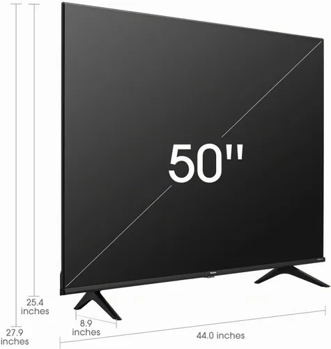 Vista 3 de Hisense - Televisión Smart 50A6H serie A6, de 50 pulgadas, con resolución 4K UHD, con Google TV, compatible con Alexa, Dolby Vision HDR, DTS Virtual