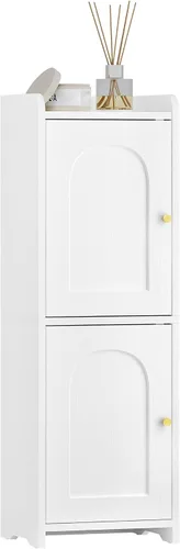 Vista 9 de Hzuaneri Gabinete de almacenamiento del cuarto de baño, pequeño gabinete Blanco
