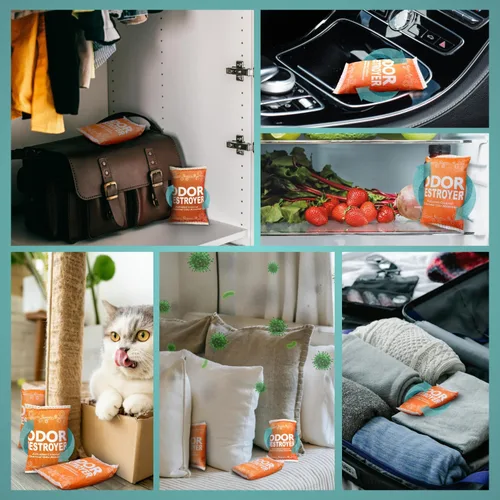 Vista 2 de Sunlight® Desodorante para zapatos con carbón activado que absorbe olores para el hogar, eliminador de olores fuertes en zapatos, desodorante
