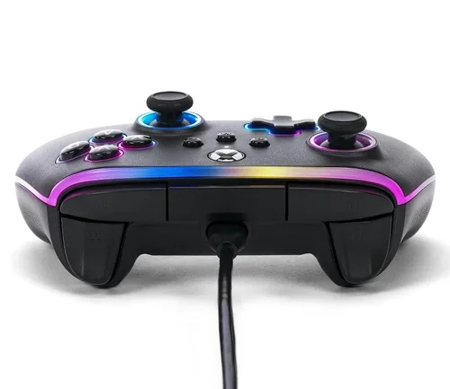 Vista 15 de PowerA Advantage Wired Controller for Xbox Series XS with Lumectra + RGB LED Strip - Black, gamepad, wired video game controller, gaming controller