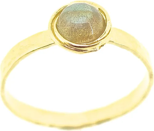 Vista 74 de Anillo de oro de piedras preciosas, anillo de piedra chapada en oro de 14 quilates, anillo de piedra apilable, anillo de oro de piedra pequeña
