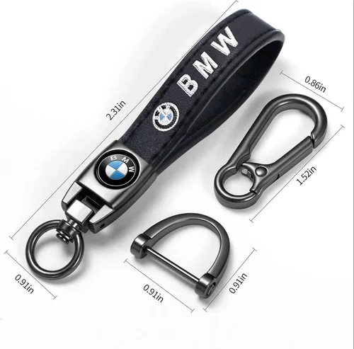 Vista 4 de EMOYRA Llavero de cuero de repuesto para BMW serie 1 3 4 5 6 7 y X3 X4 M5 M6 GT3 GT4 Series regalo para mujeres y hombres llavero accesorios