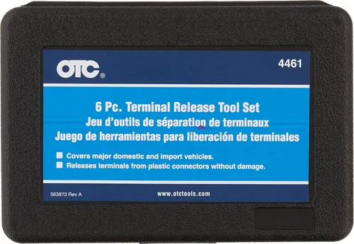Vista 3 de OTC 4461 Juego de herramientas de liberación de terminales automotrices de 6 piezas con estuche