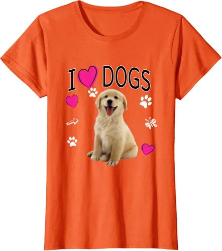 Vista 42 de Camiseta I Love Dogs - Camiseta Golden Labrador retriever, Azul Negro