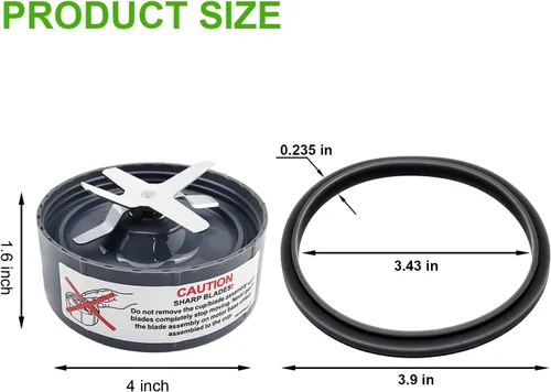 Vista 2 de 7 piezas de repuesto de cuchilla mezcladora extractor cruz cuchilla compatible con Nutribullet 600W y Pro 900W