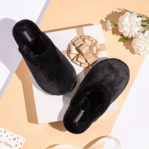 Vista 5 de Snug Leaves - Pantuflas de piel sintética con forro de espuma viscoelástica, para mujer