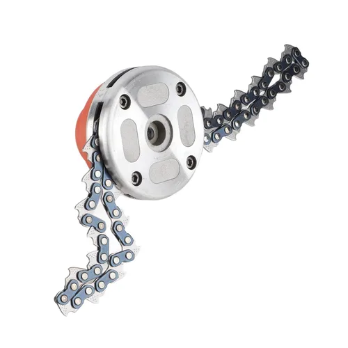 Vista 5 de Alambre con sierra Universal GardenMultifuncional Cadena Trimmer Head Piezas de repuesto Herramienta de jardín Cortacésped Accesorios Naranja