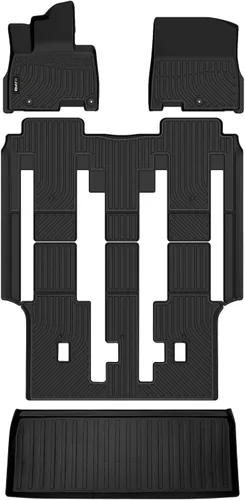 Vista 13 de HAFIDI® Juego de alfombrillas y forro de carga para Kia EV9 2024 2025 2026 (no apto para sillas de relajación), protección para todo tipo de clima
