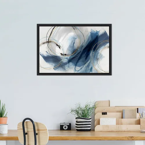 Vista 5 de Amanti Art Isabelle Z - Lienzo enmarcado para pared, 16 x 23 pulgadas, diseño de desvío, lienzo enmarcado para pared, arte abstracto, decoración