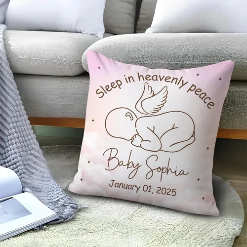Vista 7 de Hyturtle Almohada conmemorativa personalizada para bebé (bebé conmemorativo 1)