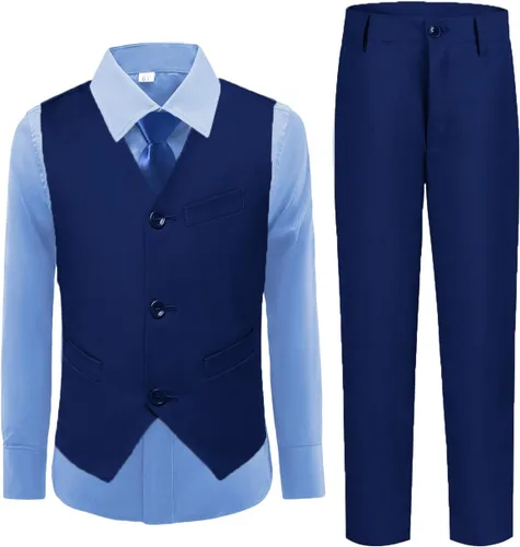 Vista 95 de Conjunto de chaleco para niños, trajes formales, trajes de boda, ropa de vestir
