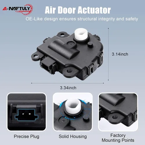 Vista 7 de 2 piezas de actuador de puerta de mezcla HVAC compatible con Chevy Impala 2004-2013 Corvette Malibu Buick Pontiac - Motor de puerta de mezcla