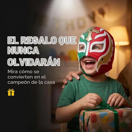 Vista 2 de Make It Count (Pick your) Máscara de lucha libre Luchador para niños y jóvenes (niños - Ajuste)