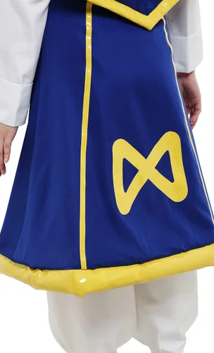 Vista 4 de Miccostumes Disfraz unisex de Kurapika de manga larga con capa y falda