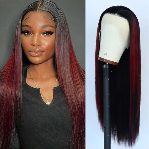 Vista 15 de Pelucas de encaje frontal de 13 x 6 pulgadas, pelucas de cabello negro natural, pelucas de encaje frontal sin pegamento, pelucas de encaje frontal
