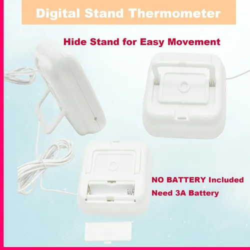 Vista 6 de Termómetro digital pequeño TA358 Celsius/Fahrenheit, medidor de temperatura para interiores/exteriores con sonda de sensor de 1.5M/5 pies