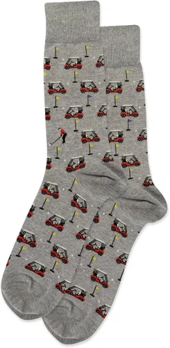 Vista 10 de Hot Sox Calcetines deportivos y atléticos divertidos para hombre, paquete de 1 par, regalos de moda novedosos y divertidos Por encima del par